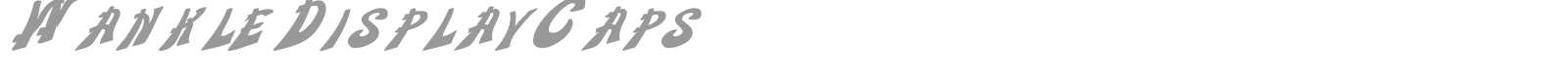 WankleDisplayCaps font preview